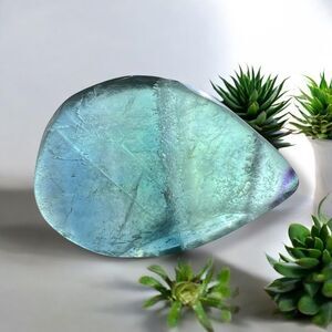 Blue‎ Fluorite Crystal Tear Drop
